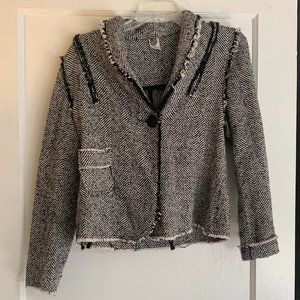 DEED Classic B&W Herringbone Jacket